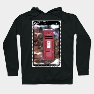 Traditional Red Post Box Christmas design { version 2 } Hoodie